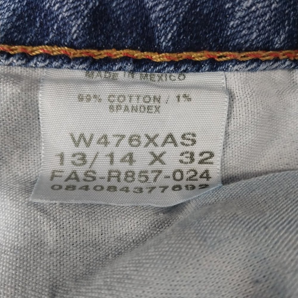 1018 Size 13/14 Wrangler 20X Style Upcycled Stretch Bell-Bottoms - Picture 6 of 7